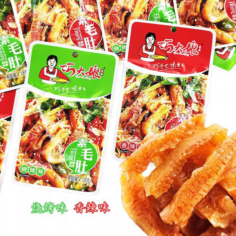 山姆冠超市巧大娘素毛肚魔芋爽零食湖南休闲食品即食麻辣熟食香辣