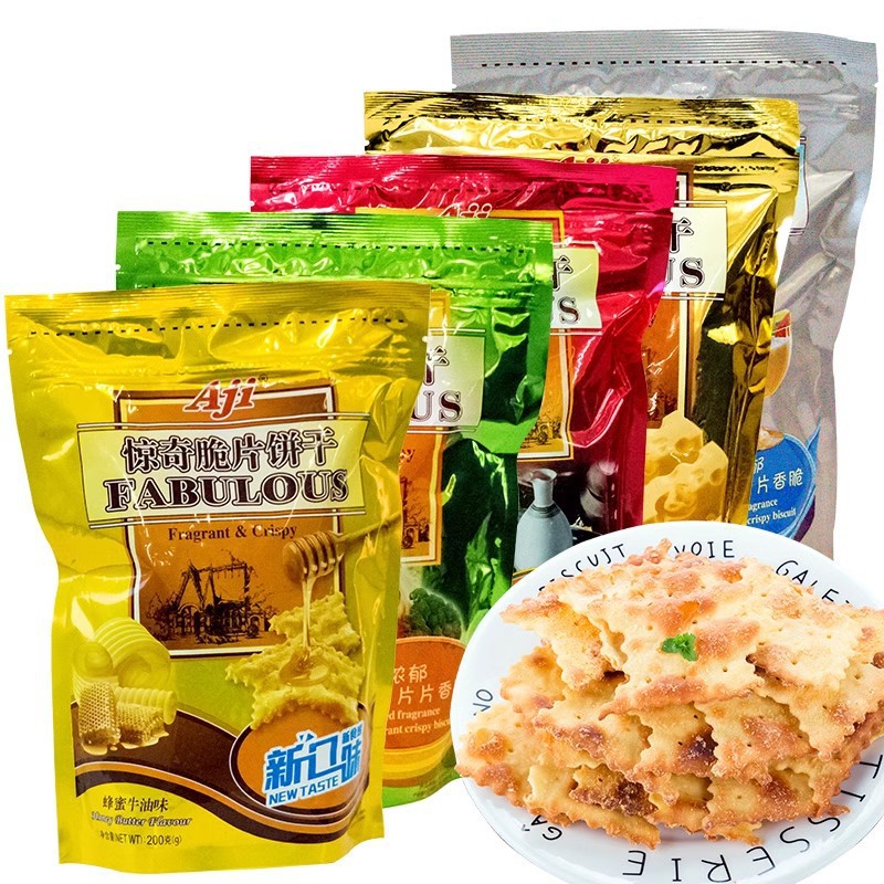 山姆超市Aji惊奇脆片饼干200g咸味不规则网红芝士蔬菜办公室零食