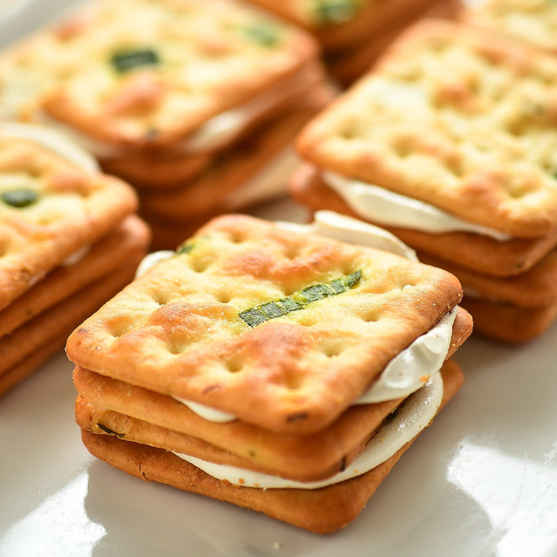 山姆超市香葱原味牛轧糖夹心饼干牛乳手工零食酥脆办公室休闲小零