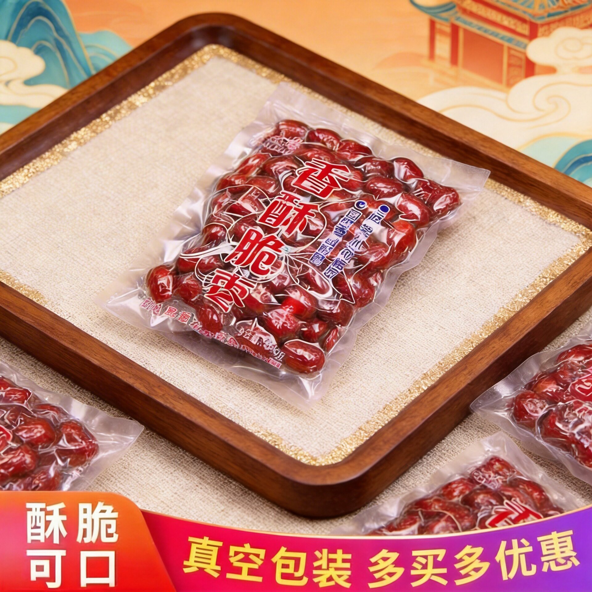 山姆冠超市【厂家代发】新货香酥脆枣无核酥脆灰枣嘎嘣脆 代发休