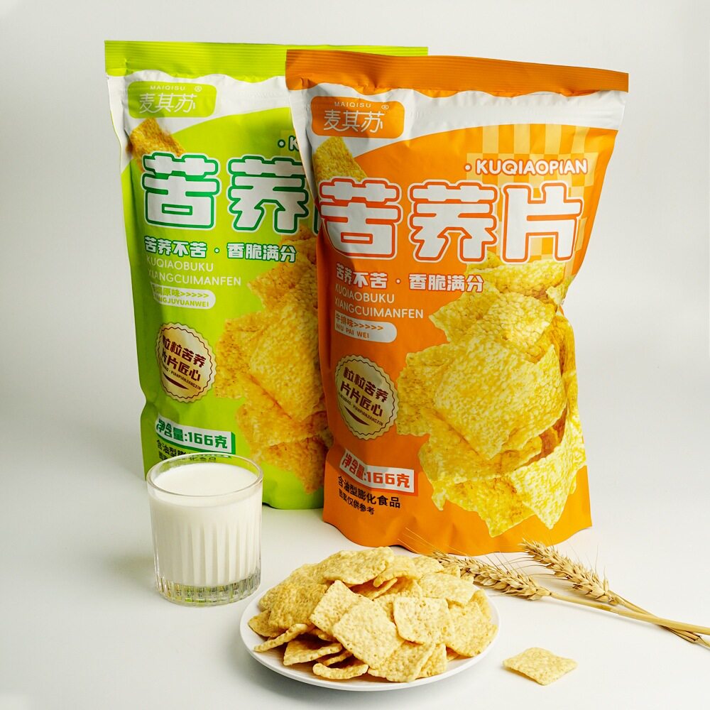 山姆冠超市麦其苏苦荞片166g大包装开袋即食荞麦粗粮锅巴休闲食品