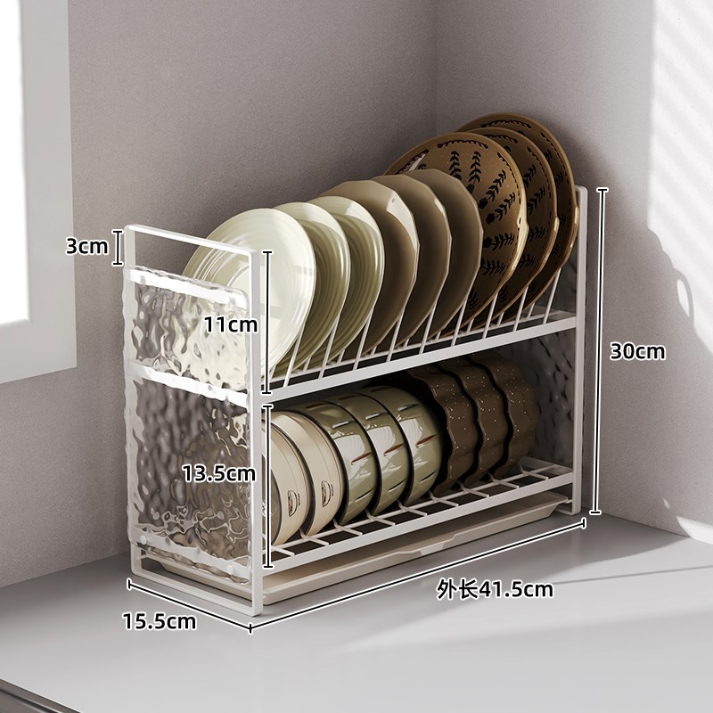 德国工艺厨房窄款碗碟架台面水槽边转角碗盘收纳置物架盘子沥水架