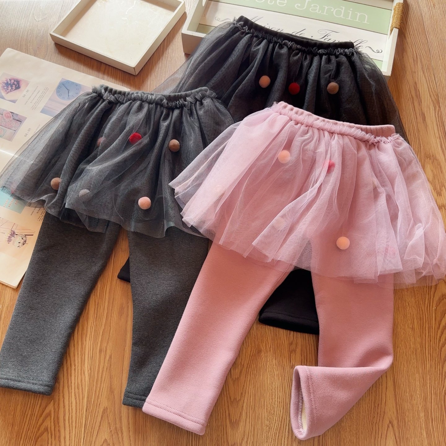 甜美女童一体绒假两件裙裤儿童加绒加厚拼接打底裤宝宝百搭保暖裤,童装/婴儿装/亲子装,裤子,淘宝优惠券,粉丝福利购,淘宝优惠卷