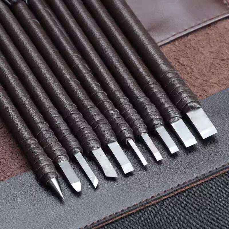 自制钨钢篆刻刀木雕刀石刻刀刻章硬质合金篆刻工具套装刻字刻章刀