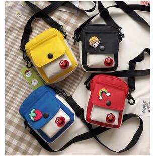 幼儿斜挎包帆布卡通小方包学生单肩迷你零钱包特小儿童背包卡片包