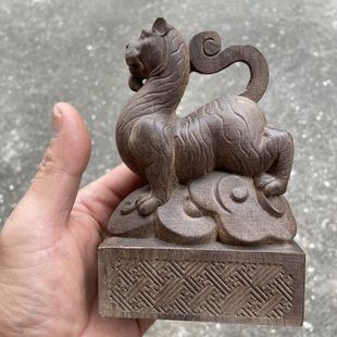 沉香木奇楠老料四大神兽之白虎开业大吉摆件送礼精雕正品纯手工