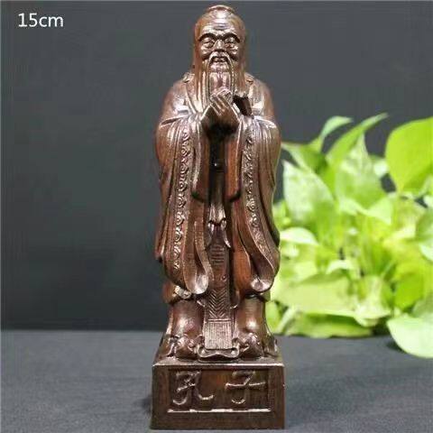 沉香木雕孔子雕像摆件佛像孔夫子居家装饰礼品教师节礼物送礼好看
