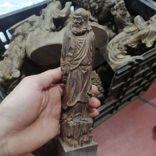【达摩祖师爷】沉香木摆件木雕工艺品红木摆件办公室送礼酒柜摆件