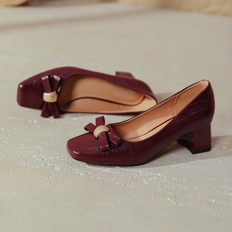 喜婆婆婚宴鞋子新款中跟大码洋气