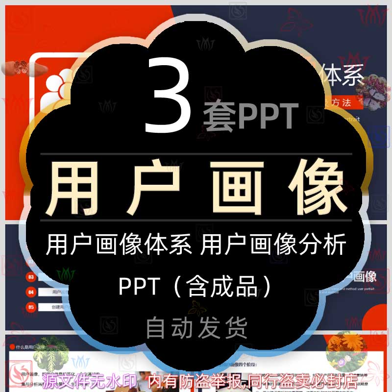 公司用户画像体系分析解决方案PPT模板客户画像用户特征方法论wp