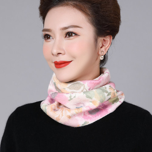 冬季羊绒围脖护颈椎小围巾韩版女