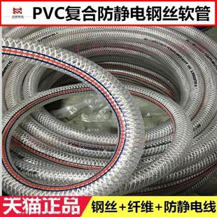 PVC耐低温复合防静电钢丝软管/高压带铜丝钢丝夹线管输油管化工管