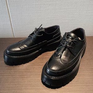 413-1/YS351/P100 英伦复古厚底增高皮鞋布洛克雕花皮鞋韩版男鞋,男鞋皮鞋,星座748（原星座413-1）