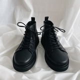 413-1/YS618/120厚底复古男靴黑色皮靴古着轻熟高帮皮鞋男，男鞋马丁靴，星座748（原星座413-1）