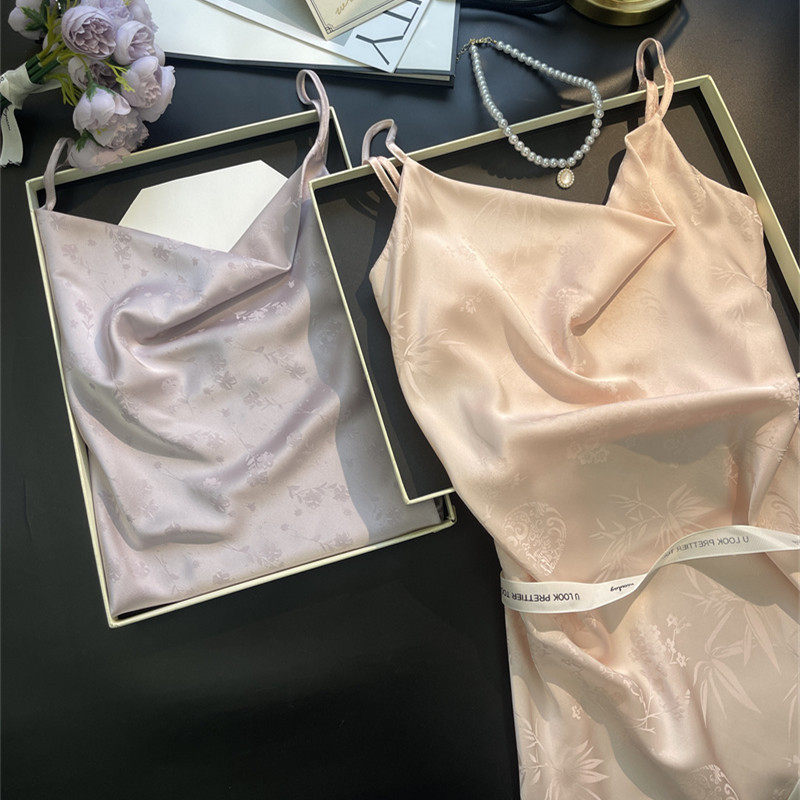 夏季新品吊带睡裙可爱性感睡衣送闺蜜少女冰丝家居连衣裙薄日系风