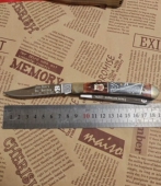 德国品牌接吻鹤天然骨柄手工拼接折叠户外钧鱼口袋小刀