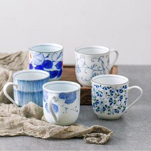 陶瓷杯茶杯和风茶水杯家用套装 日本进口马克杯咖啡杯日式 客厅简约