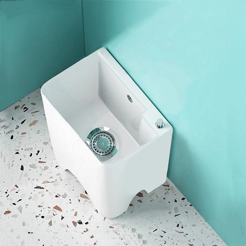 ARPOW拖把池25cm宽陶瓷高脚窄长家用阳台带迷你小户型拖布池墩布