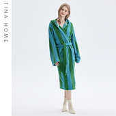 情侣浴袍 吸水毛圈面料连帽中长款 浴袍酒店宽松浴室洗澡保暖睡袍