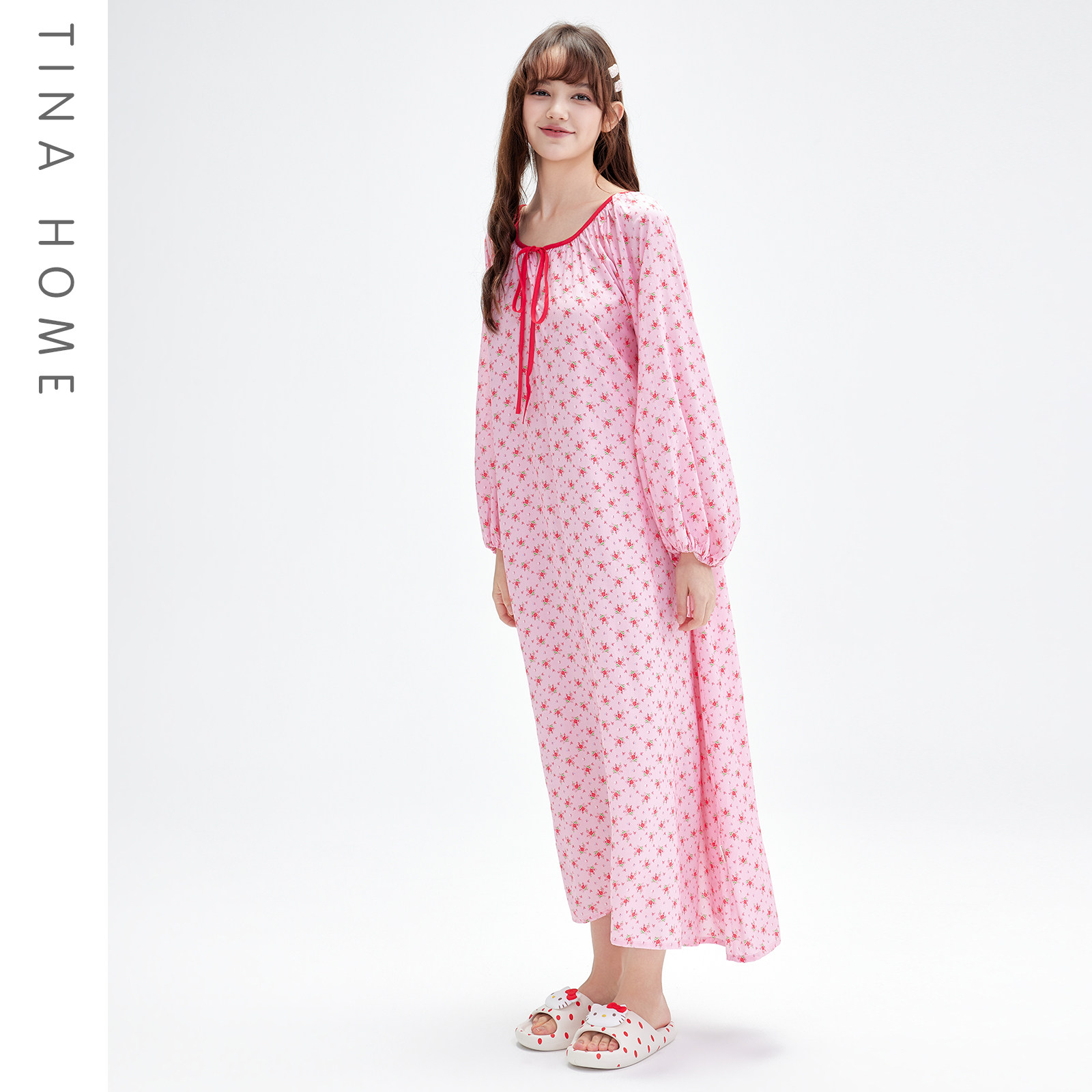 夏季凉感莱赛尔大码甜美碎花睡裙