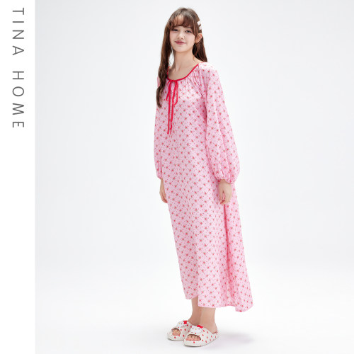 夏季凉感莱赛尔大码甜美碎花睡裙