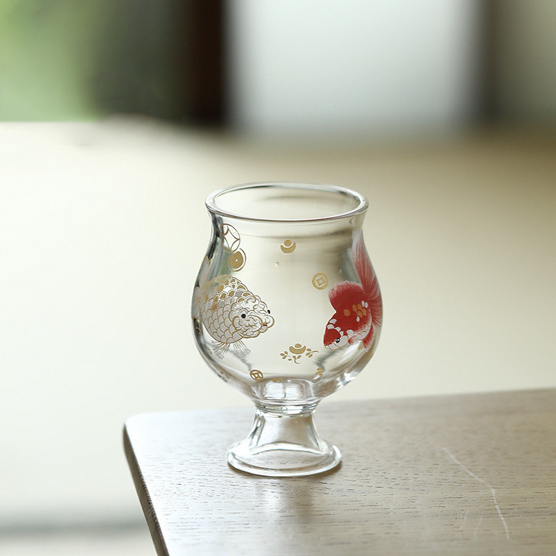 有鱼透明玻璃精致小品杯女士小茶杯耐热主人杯功夫茶具,餐饮具,茶杯,淘宝优惠券,粉丝福利购,淘宝优惠卷