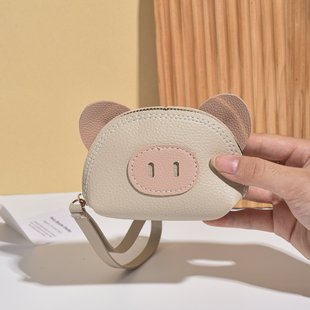 2025新款可爱轻便小猪零钱包女款手拿包小钱包儿童钱包卡包二合一