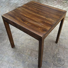 老榆木餐桌实木商用复古风做旧桌凳砂锅米线店餐饮原木简约方桌椅