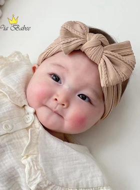 婴儿发带新生儿蝴蝶结护囟门儿童女宝宝婴幼儿头饰超萌小月龄发饰