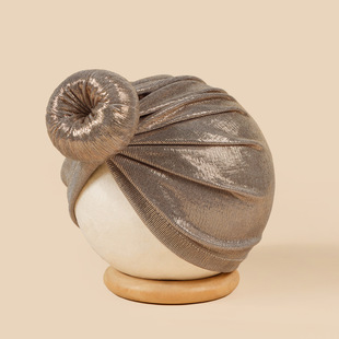 婴儿帽子可爱超萌幼童囟门帽婴幼儿套头帽柔软头巾帽甜甜圈印度帽