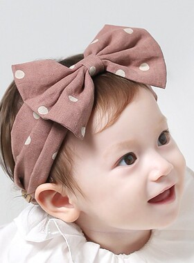 婴儿发带可爱新生儿发饰头饰女宝宝百天满月蝴蝶结护囟门韩国潮流