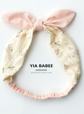 韩版女宝宝婴儿发带小童头饰可爱甜美大蝴蝶结森系夏发带百天发箍