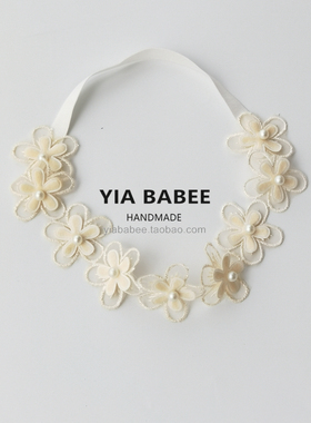 婴儿发带女宝宝儿童发箍可爱花朵头饰公主百搭百天周岁头箍