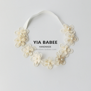 婴儿发带女宝宝儿童发箍可爱花朵头饰公主百搭百天周岁头箍