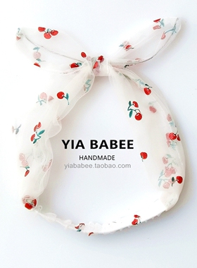 夏季薄款婴幼儿小童发饰女童网纱花朵头饰女宝宝蝴蝶结发带仙透气