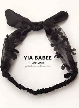 婴儿发带夏季薄款儿童宝宝蕾丝蝴蝶结公主风头饰女婴百天满月周岁