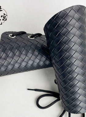 汉服护腕古风刺绣束袖锦衣卫飞鱼服配饰黑色山文甲皮革护臂男女士