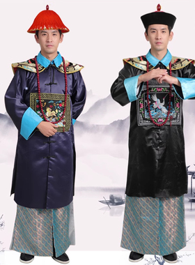 清朝官服一品大臣李鸿章古装王爷侍卫士兵服太监公公影视演出服饰