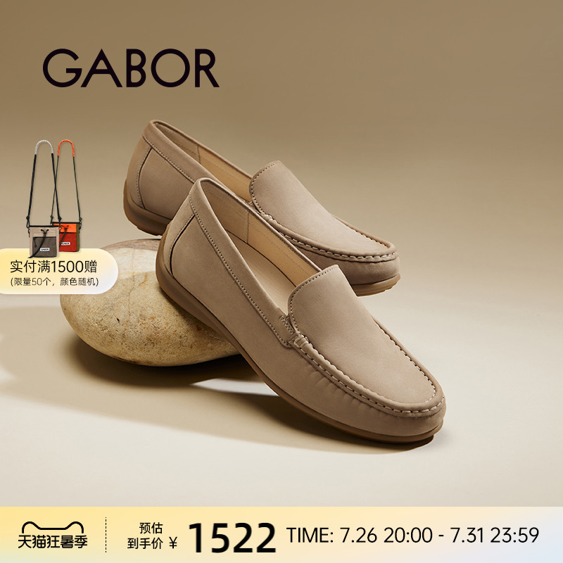 Gabor德国嘉步62440单鞋  橡胶底后跟包裹乐福鞋 - 实物图