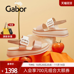 优雅休闲凉鞋 松糕底经典 后空凉鞋 Gabor德国嘉步42744