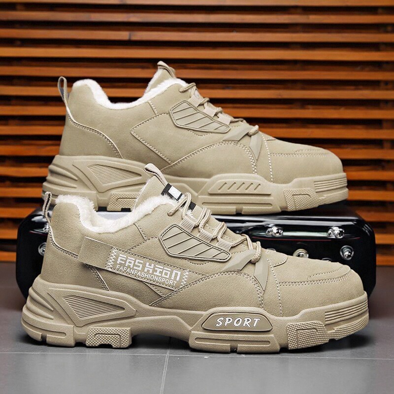 加绒男鞋2025年新款冬季男士