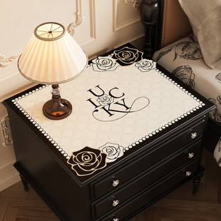 轻奢高级感床头柜保护垫子高档防水盖布防尘罩冰箱盖垫洗衣机盖巾