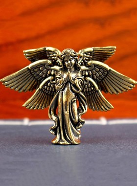 纯铜六翼天使摆件翅膀覆古