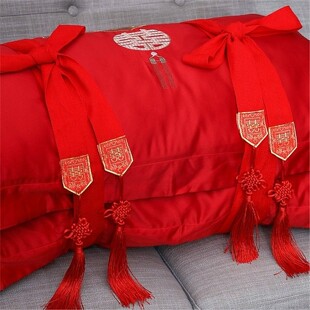 置办嫁妆婚庆捆绑被子 扎带 红带子红毛线编织红绳子彩条喜事包装