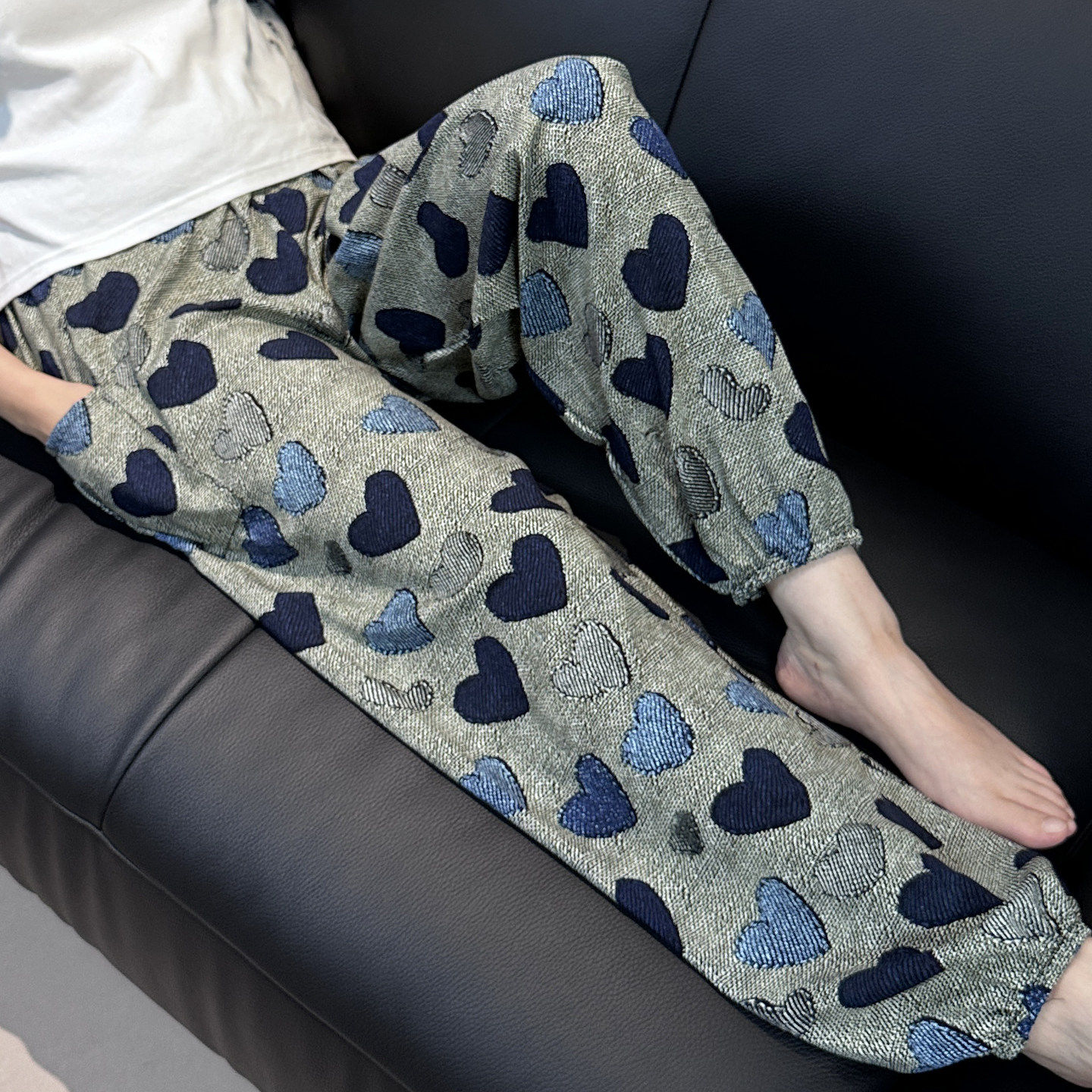 凉感夏季棉绸睡裤防蚊裤女裤睡裤灯笼裤宽松棉绸大码休闲裤沙滩裤