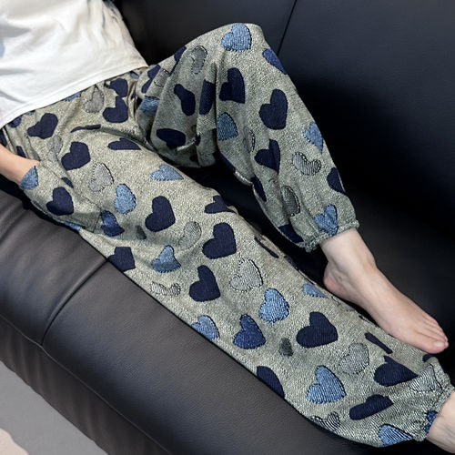 凉感夏季棉绸睡裤防蚊女灯