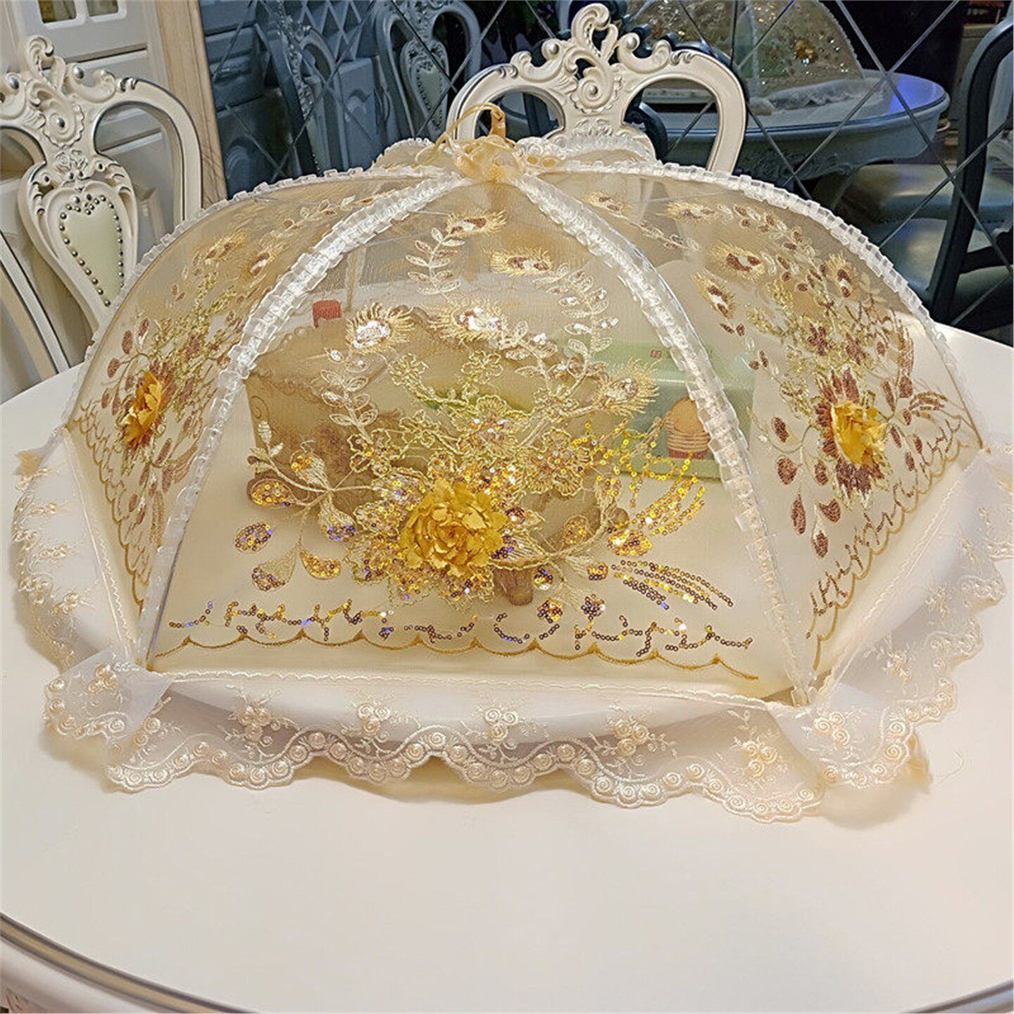 盖菜罩子家用可折叠剩饭餐