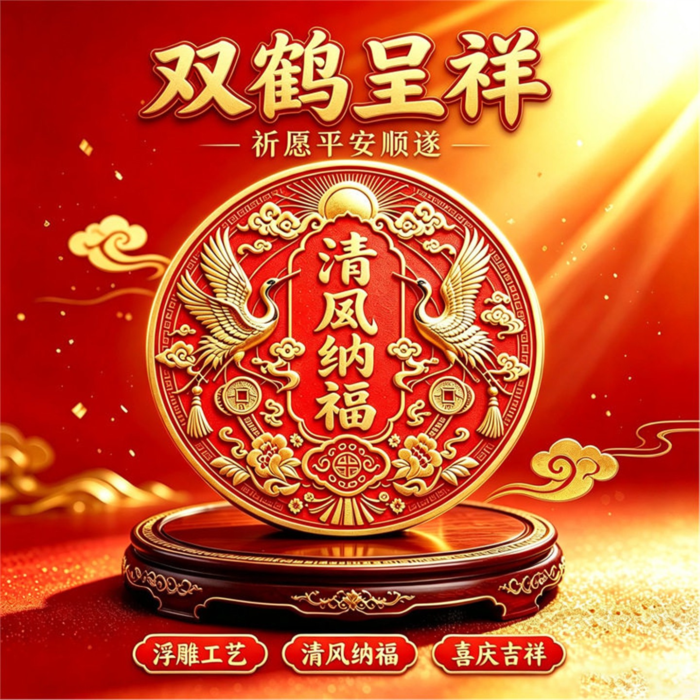 清风纳福贴解决门和窗相对