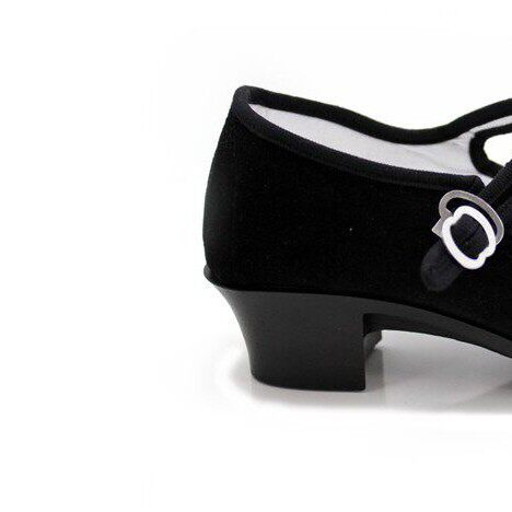 正品老北京布鞋高跟包邮女鞋黑色扣带上班工作鞋一字扣单鞋舞蹈鞋