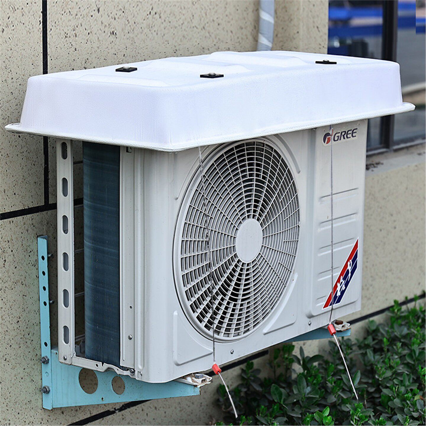 空调外机保护罩家用空调外机防雨罩防晒遮阳罩篷主机防护罩通用款